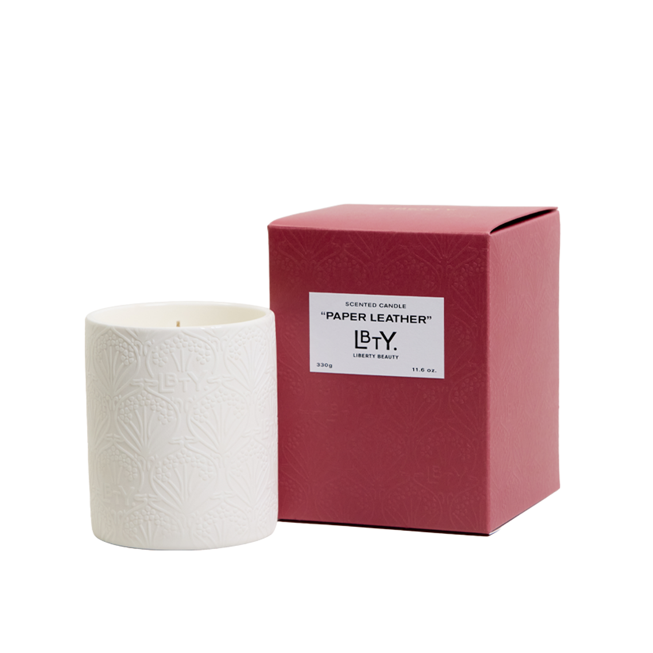 liberty london paper leather ceramic candle